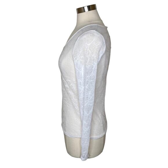 Deca De Vous A Nous Opera Open Knit Lightweight Top White Women’s Size T 3 US 6 - Picture 3 of 11